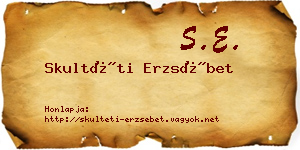 Skultéti Erzsébet névjegykártya